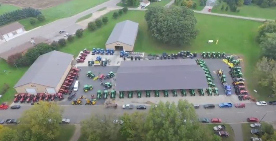 JB Tractors facility aerial view