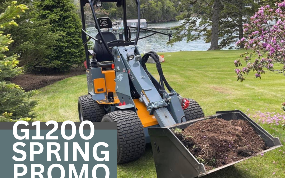 G1200 Spring Promo graphic with giant loader