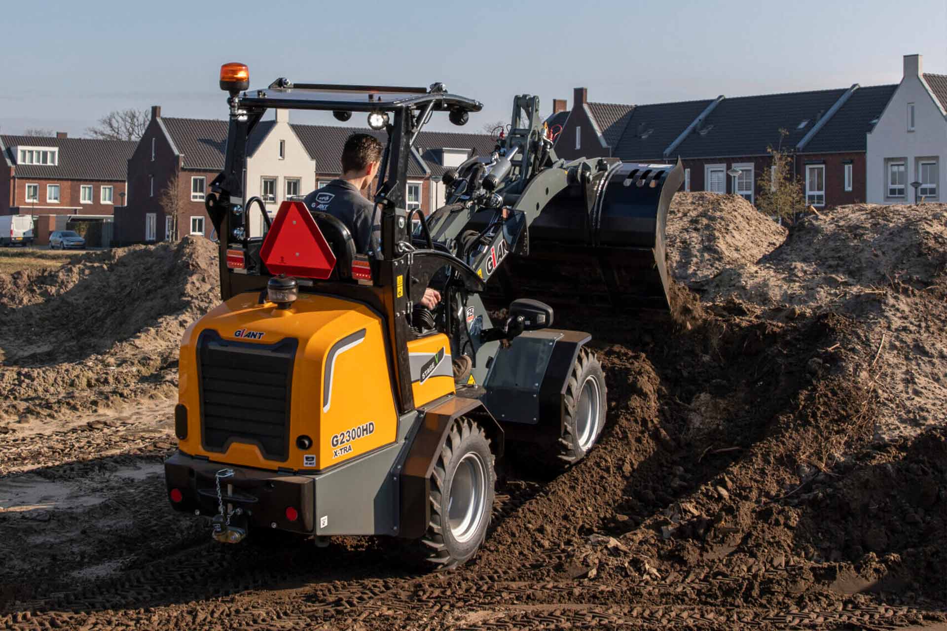 Giant loader moving dirt